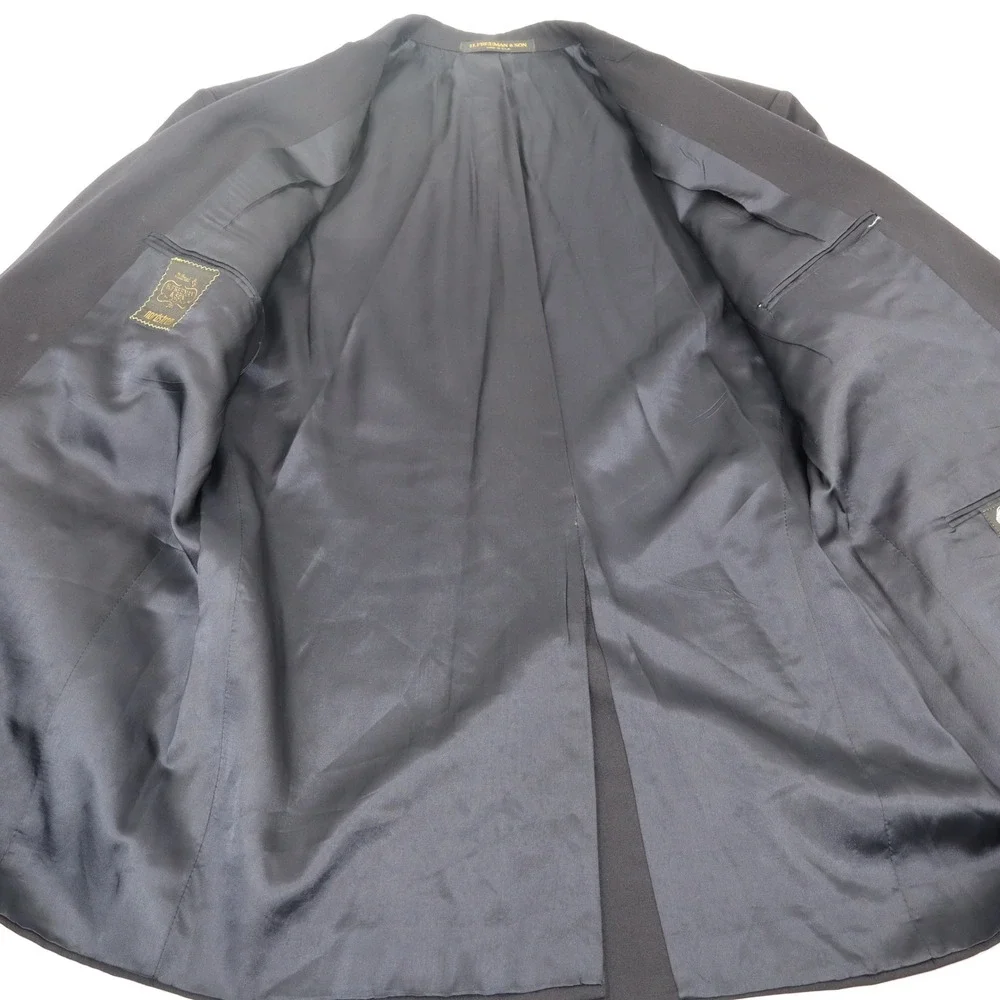 H. Freeman & Son‎ Navy Blue Wool Blazer Nordstrom Gold Buttons Made in USA Mens